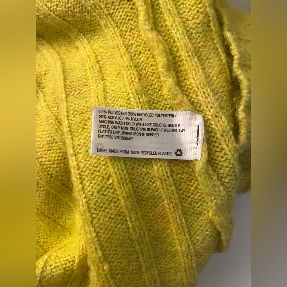 Wild Fable cropped cardigan chartreuse yellow - Picture 4 of 5
